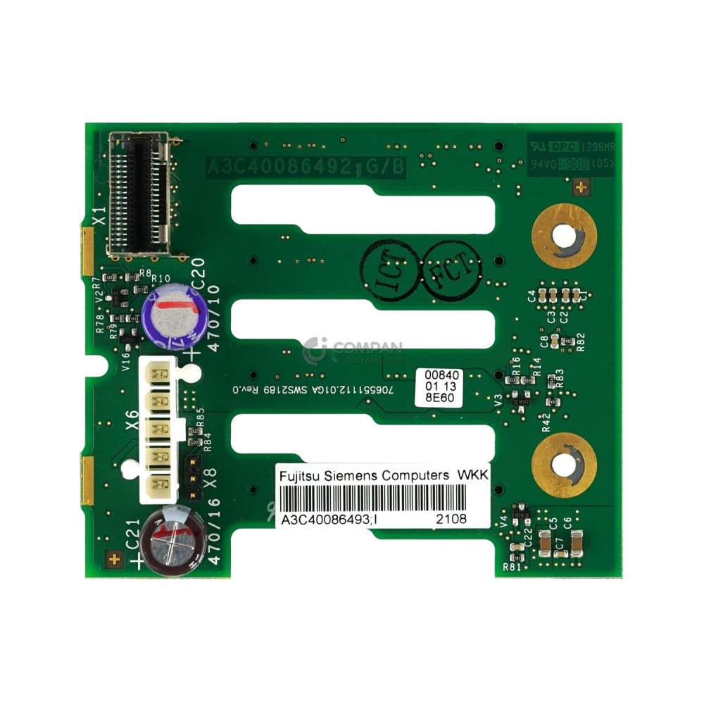 A3C40086493 FUJITSU BACKPLANE SAS 4BAY2.5 FOR TX200 S4 TX1320 M1 A3C40086492